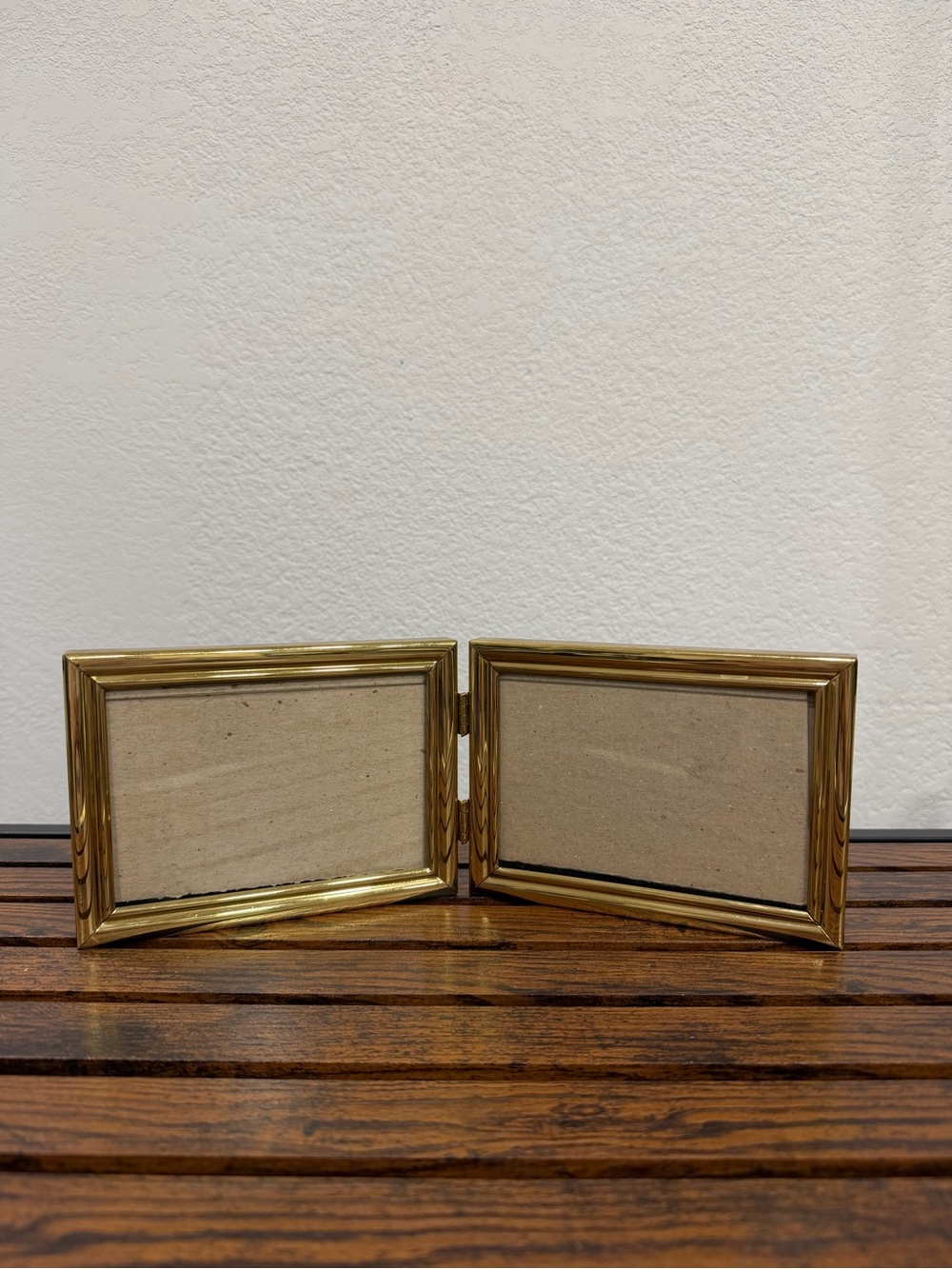 Classic Double Gold Hinged Picture Frame